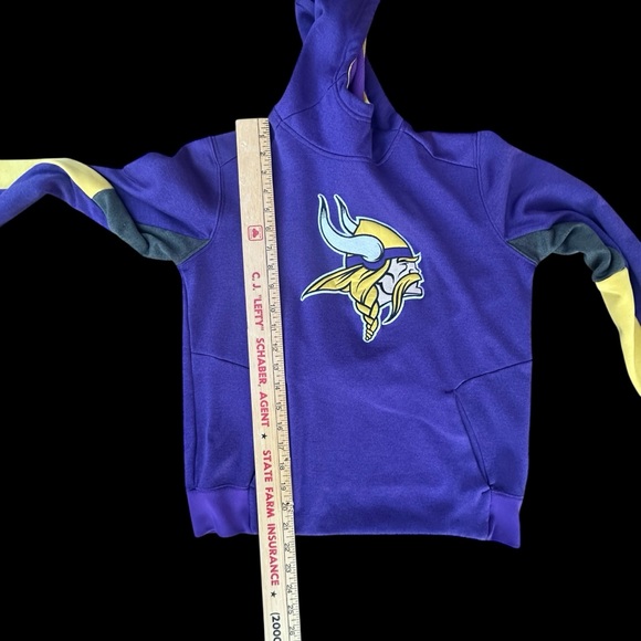 NFL Team Apparel Minnesota Vikings youth hoodie purple gold size youth large - Picture 8 of 9